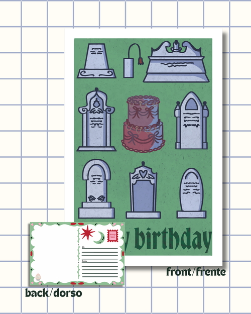 a "grave" birthday card